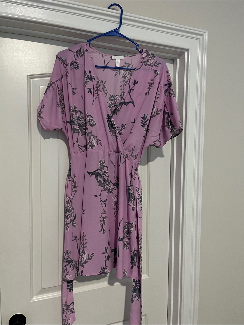 Leith Lavender Floral Mini Dress